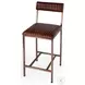 Houston Brown Leather 24" Counter Height Stool
