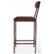 Houston Brown Leather 24" Counter Height Stool