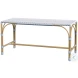 Tobias White and Sky Blue Dot Outdoor Bench