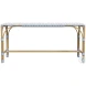 Tobias White and Sky Blue Dot Outdoor Bench