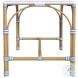 Tobias White and Sky Blue Dot Outdoor Bench