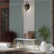 Tobias White and Sky Blue Dot Outdoor Bench