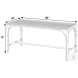 Tobias White and Sky Blue Dot Outdoor Bench