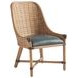 Los Altos Keeling Blue Leather Upholstered Side Chair