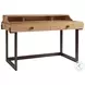 Los Altos Natural Oak Stain And Aged Bronze Kendelston Writing Desk