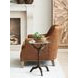 Los Altos Princeton Brown Leather Upholstered Accent Chair with Nailhead Trim
