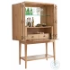 Los Altos Natural Oak Stain Cameroon Bar Cabinet