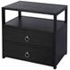 Lark Black 28" Rectangular 2 Drawer Nightstand