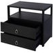 Lark Black 28" Rectangular 2 Drawer Nightstand