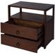 Lark Medium Brown 28" Rectangular 2 Drawer Nightstand