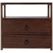 Lark Medium Brown 28" Rectangular 2 Drawer Nightstand