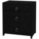 Lark Black 25" 3 Drawer Nightstand
