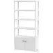 Lark White 4 Tier Etagere Bookcase