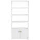 Lark White 4 Tier Etagere Bookcase