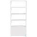 Lark White 4 Tier Etagere Bookcase