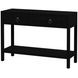 Lark Black 44" Rectangular 2 Drawer Console Table