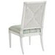 Ocean Breeze Regatta Blue and White Upholstered Side Chair