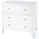 Nora Smooth White 3 Drawer Dresser