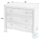 Nora Smooth White 3 Drawer Dresser