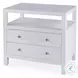 Nora White 2 Drawer Wide Nightstand