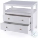 Nora White 2 Drawer Wide Nightstand