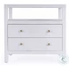 Nora White 2 Drawer Wide Nightstand