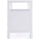 Nora White 2 Drawer Wide Nightstand