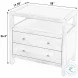 Nora White 2 Drawer Wide Nightstand