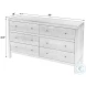 Nora Walnut 6 Drawer Dresser