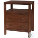 Nora Walnut 2 Drawer Nightstand