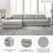 Amiata Glacier 2 Piece Sectional with LAF Chaise