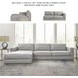 Amiata Glacier 2 Piece Sectional with LAF Chaise