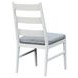 Nash Outdoor Dining Gray Upholstered Outdoor Ladder Back Side Chair
