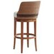 Palm Desert Kipton White and Blue Upholstered Bar Stool