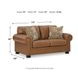 Carianna Caramel Leather 74" Loveseat