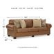 Carianna Caramel Leather 101" Sofa