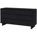 Halmstad Black 62" Panel 6 Drawer Dresser