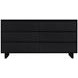 Halmstad Black 62" Panel 6 Drawer Dresser