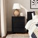Halmstad Black 22" Panel 3 Drawer Narrow Nightstand