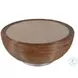 Harding Brown Rattan Drum Coffee Table