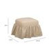 Gertrude Yellow Performance Fabric Upholstered Square Skirted Ottoman