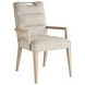 Sunset Key Aiden Channeled Beige Upholstered Arm Chair