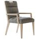 Sunset Key Aiden Channeled Gray Upholstered Arm Chair