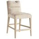Sunset Key Greer Channeled Beige Upholstered Counter Height Stool