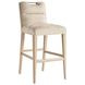 Sunset Key Greer Channeled Beige Upholstered Bar Stool