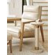 Sunset Key Hayley Beige Leather Upholstered Accent Chair