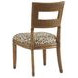 Key Biscayne Delano Brown and White Upholstered Side Chair