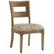 Key Biscayne Delano Brown and White Upholstered Side Chair