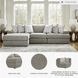 Avaliyah Ash Modular 3 Piece LAF Chaise Sectional