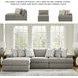 Avaliyah Ash Modular 3 Piece LAF Chaise Sectional